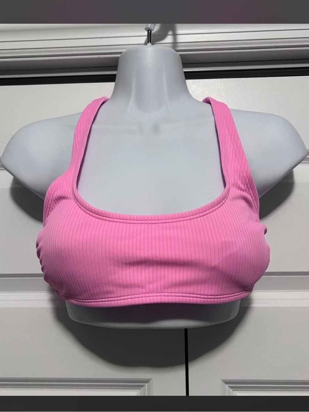 Xhilaration Pink Ribbed Bikini Top